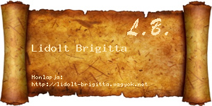 Lidolt Brigitta névjegykártya
